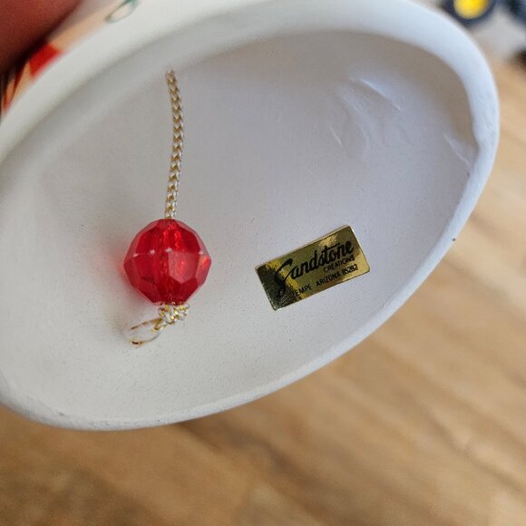 Vintage PAIR 2 Signed Sandstone Creations AZ Christmas Ornaments Bird Southwest - Picture 5 of 5